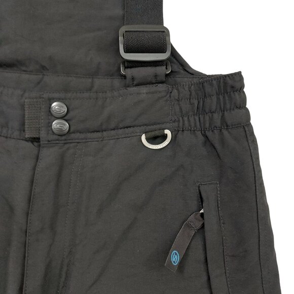 Slalom Ski Snow Bibs Overalls Youth 12 Medium Black Unisex Insulated Outdoor - Picture 4 of 11